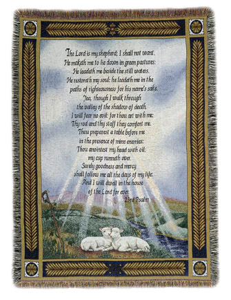 23rd Psalm Tapestry Throw